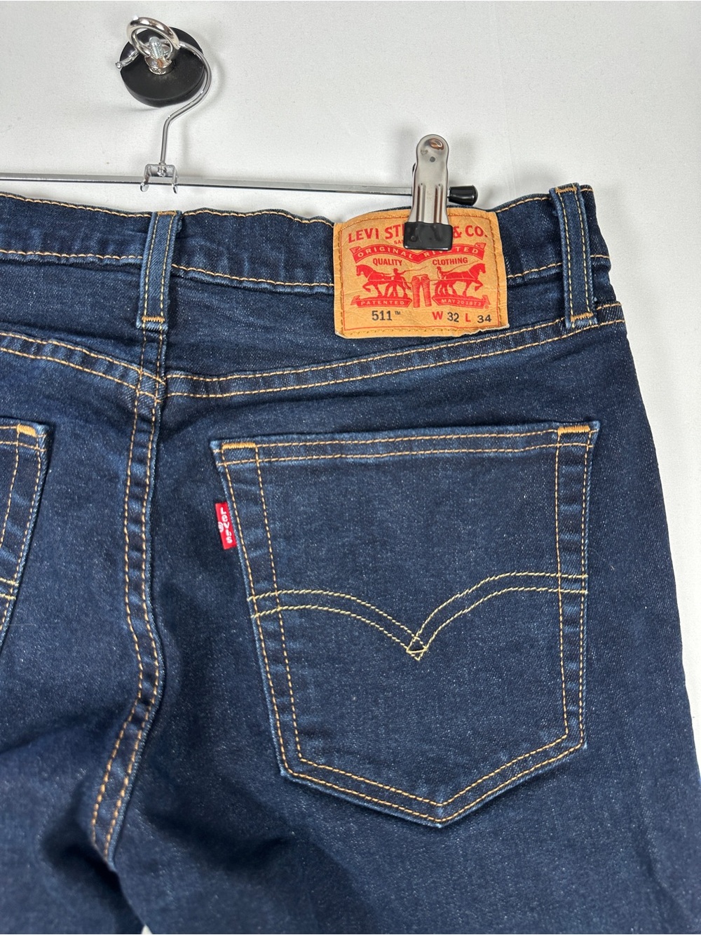 Levi’s 511 Slim Straight Leg Dark Wash Jeans W32 - Picture 6 of 10